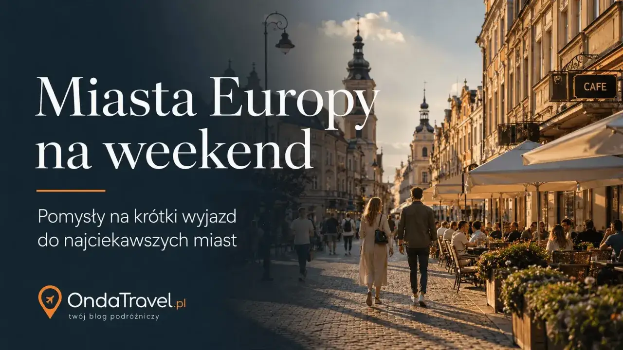 Miasta Europy na weekend: pomysły na city break. Spacer po urokliwej uliczce z kawiarniami i zabytkową architekturą.